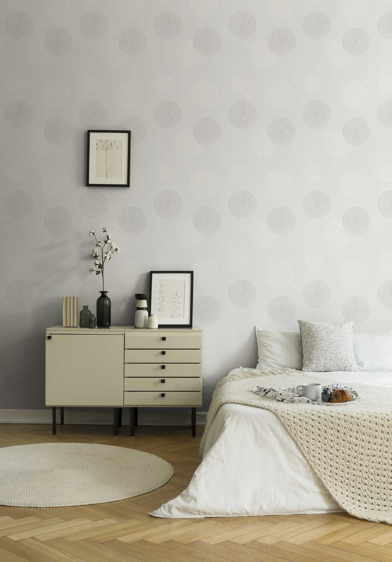 A.S. Création Wallpaper Designed in White
