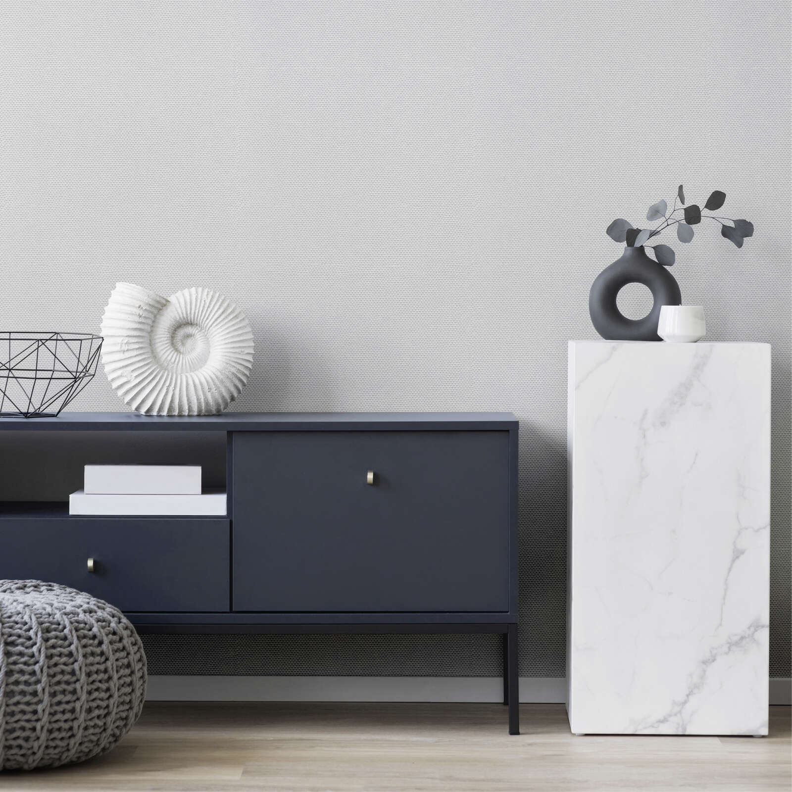 A.S. Création Wallpaper Designed in White