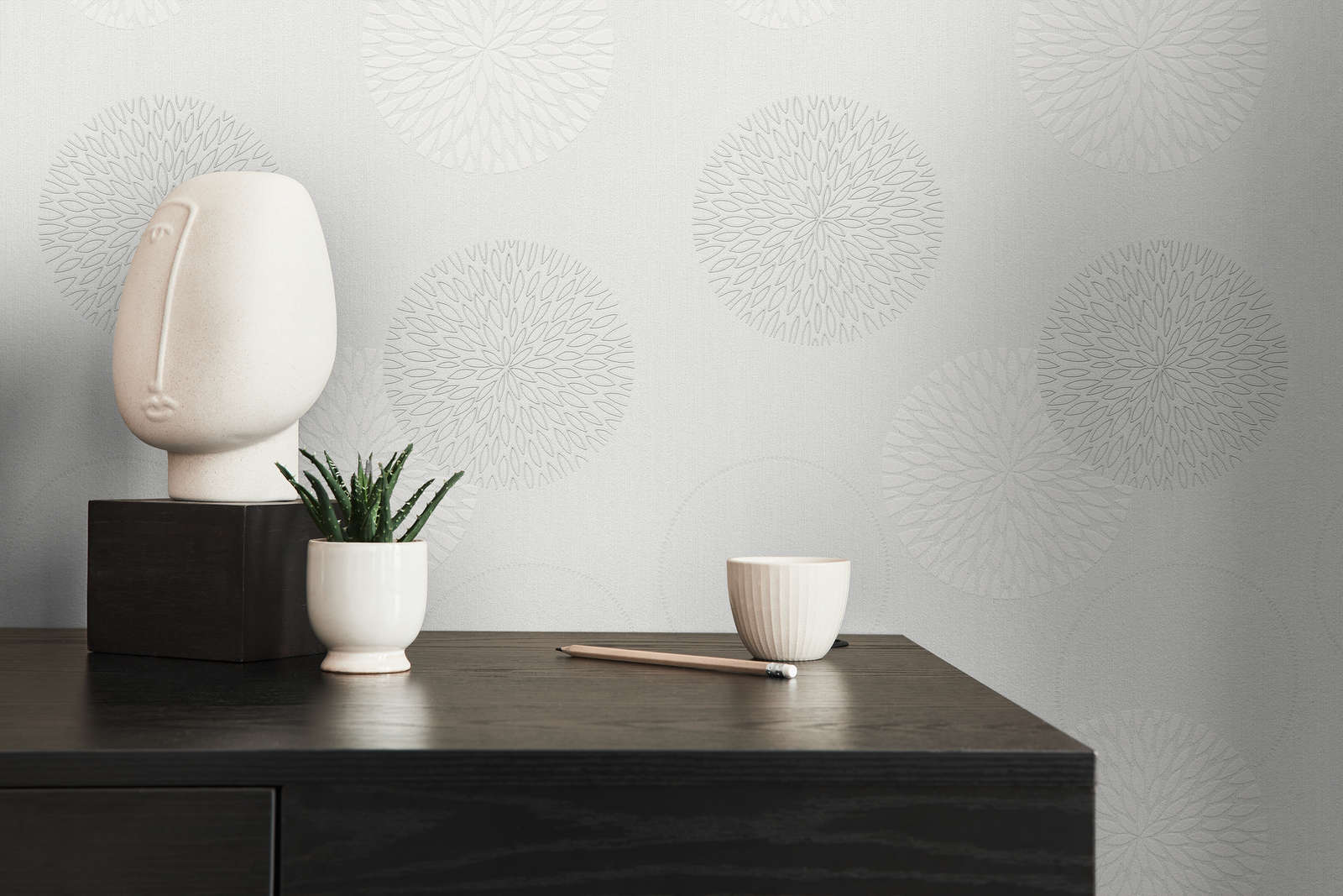 A.S. Création Wallpaper Designed in White